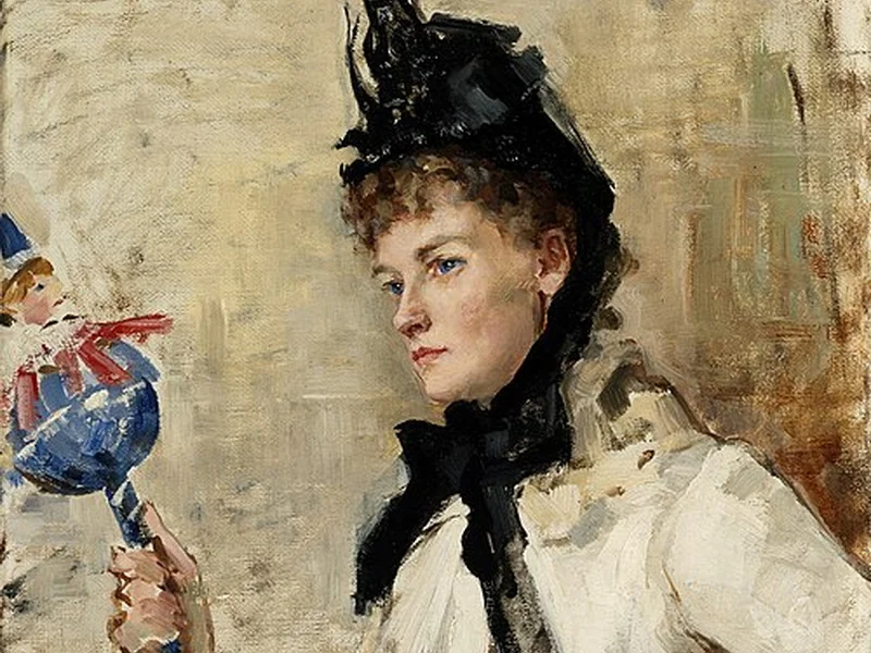 1848-Sarah Henrietta Purser - Una signora che tiene in mano un sonaglio